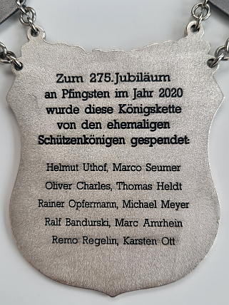 neue königskette zum 275 jubiläum